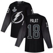 Cheap Adidas Lightning #18 Ondrej Palat Black Alternate Authentic Youth 2020 Stanley Cup Champions Stitched NHL Jersey