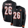 Wholesale Cheap Nike Bengals #26 Trae Waynes Black Team Color Youth Stitched NFL Limited Therma Long Sleeve Jersey