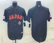 Wholesale Cheap Men's Japan Baseball Blank 2023 Black World Classic Stitched Jersey