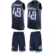 Wholesale Cheap Nike Titans #49 Nick Dzubnar Navy Blue Team Color Men's Stitched NFL Limited Tank Top Suit Jersey