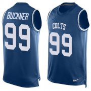 Wholesale Cheap Nike Colts #99 DeForest Buckner Royal Blue Team Color Men's Stitched NFL Limited Tank Top Jersey
