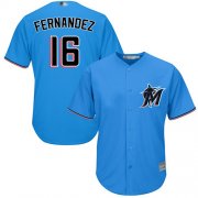Wholesale Cheap marlins #16 Jose Fernandez Blue New Cool Base Stitched MLB Jersey