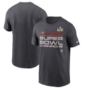 Wholesale Cheap Men's Tampa Bay Buccaneers Nike Anthracite Super Bowl LV Champions Locker Room Trophy Collection T-Shirt
