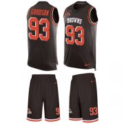 Wholesale Cheap Nike Browns #93 B.J. Goodson Brown Team Color Men's Stitched NFL Limited Tank Top Suit Jersey