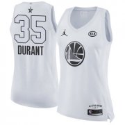 Wholesale Cheap Nike Golden State Warriors #35 Kevin Durant White Women's NBA Jordan Swingman 2018 All-Star Game Jersey