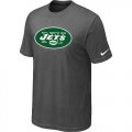 Wholesale Cheap New York Jets Sideline Legend Authentic Logo Dri-FIT Nike NFL T-Shirt Crow Grey