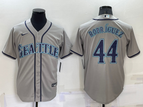 Wholesale Men\'s Seattle Mariners #44 Julio Rodriguez Grey Stitched MLB Cool Base Nike Jersey