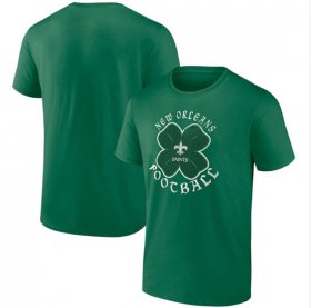 Wholesale Cheap Men\'s New Orleans Saints Kelly Green St. Patrick\'s Day Celtic T-Shirt