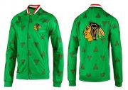 Wholesale Cheap NHL Chicago Blackhawks Zip Jackets Green-2