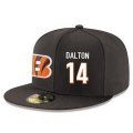 Wholesale Cheap Cincinnati Bengals #14 Andy Dalton Snapback Cap NFL Player Black with White Number Stitched Hat