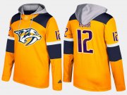 Wholesale Cheap Predators #12 Mike Fisher Yellow Name And Number Hoodie