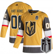 Wholesale Cheap Men's Vegas Golden Knights Active Player Custom Gold 2023 Stanley Cup Final Stitched Jersey