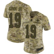Wholesale Cheap Nike Saints #19 Ted Ginn Jr Camo Women's Stitched NFL Limited 2018 Salute to Service Jersey
