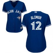 Wholesale Cheap Blue Jays #12 Roberto Alomar Blue Alternate Women's Stitched MLB Jersey