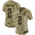 Wholesale Cheap Nike Saints #2 Jameis Winston Camo Women's Stitched NFL Limited 2018 Salute To Service Jersey