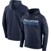 Wholesale Cheap Men's Los Angeles Chargers Nike Navy Sideline Circuit Pullover Performance Hoodie