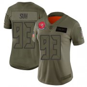Wholesale Cheap Nike Buccaneers #93 Ndamukong Suh Camo Women's Stitched NFL Limited 2019 Salute To Service Jersey