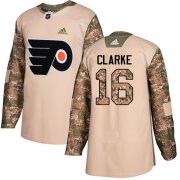 Wholesale Cheap Adidas Flyers #16 Bobby Clarke Camo Authentic 2017 Veterans Day Stitched NHL Jersey