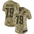 Wholesale Cheap Nike Lions #79 Kenny Wiggins Camo Women's Stitched NFL Limited 2018 Salute To Service Jersey