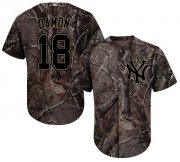 Wholesale Cheap Yankees #18 Johnny Damon Camo Realtree Collection Cool Base Stitched MLB Jersey