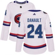 Wholesale Cheap Adidas Canadiens #24 Phillip Danault White Authentic 2017 100 Classic Women's Stitched NHL Jersey
