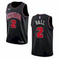 Wholesale Cheap Men's Chicago Bulls #2 Lonzo Ball Black 2021 Nike Swingman Stitched Jersey