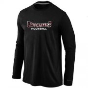 Wholesale Cheap Nike Tampa Bay Buccaneers Authentic Font Long Sleeve T-Shirt Black