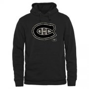 Wholesale Cheap Men's Montreal Canadiens Black Rink Warrior Pullover Hoodie