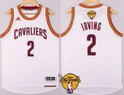 Wholesale Cheap Men's Cleveland Cavaliers #2 Kyrie Irving 2015 The Finals New White Jersey