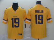 Wholesale Cheap Nike Vikings #19 Adam Thielen Gold Men's Stitched NFL Limited Inverted Legend Jersey