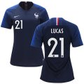 Wholesale Cheap Women's France #21 Lucas Home Soccer Country Jersey