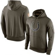 Wholesale Cheap Men's Indianapolis Colts Nike Olive Salute To Service KO Performance Hoodie