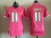 Wholesale Cheap Nike Falcons #11 Julio Jones Pink Women's Stitched NFL Elite Bubble Gum Jersey
