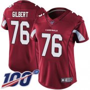 Wholesale Cheap Nike Cardinals #76 Marcus Gilbert Red Team Color Women's Stitched NFL 100th Season Vapor Untouchable Limited Jersey