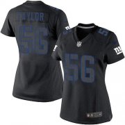 Wholesale Cheap Nike Giants #56 Lawrence Taylor Black Impact Women's Stitched NFL Limited Jersey