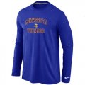 Wholesale Cheap Nike Minnesota Vikings Heart & Soul Long Sleeve T-Shirt Blue