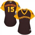 Wholesale Cheap Padres #15 Cory Spangenberg Brown 2016 All-Star National League Women's Stitched MLB Jersey