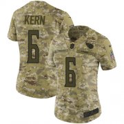 Wholesale Cheap Nike Titans #6 Brett Kern Camo Women's Stitched NFL Limited 2018 Salute to Service Jersey