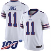 Wholesale Cheap Nike Bills #11 Zay Jones White Men's Stitched NFL 100th Season Vapor Limited Jersey