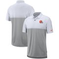 Wholesale Cheap Cleveland Browns Nike Sideline Early Season Performance Polo White Gray