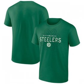 Wholesale Cheap Men\'s Pittsburgh Steelers Kelly Green Celtic Knot T-Shirt