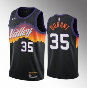 Wholesale Cheap Men\'s Phoenix Suns #35 Kevin Durant Balck City Edition Stitched Basketball Jersey