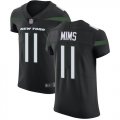 Wholesale Cheap Nike Jets #11 Denzel Mim Black Alternate Men's Stitched NFL New Elite Jersey