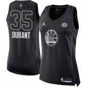Wholesale Cheap Nike Golden State Warriors #35 Kevin Durant Black Women's NBA Jordan Swingman 2018 All-Star Game Jersey