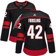 Wholesale Cheap Adidas Hurricanes #42 Gustav Forsling Black Alternate Authentic Women's Stitched NHL Jersey