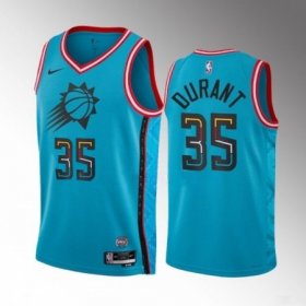 Wholesale Cheap Men\'s Phoenix Suns #35 Kevin Durant Blue 2022-23 City Edition Stitched Basketball Jersey