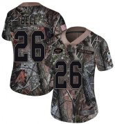 Wholesale Cheap Nike Jets #26 Le'Veon Bell Camo Women's Stitched NFL Limited Rush Realtree Jersey