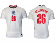 Wholesale Cheap Men 2020-2021 European Cup England home aaa version white 26 Nike Soccer Jersey