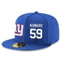 Wholesale Cheap New York Giants #59 Devon Kennard Snapback Cap NFL Player Royal Blue with White Number Stitched Hat