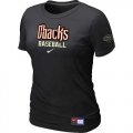 Wholesale Cheap Women's Arizona Diamondbacks Nike Short Sleeve Practice MLB T-Shirt Black